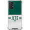 NFL New York Jets White Striped Galaxy A72 5G Clear Case